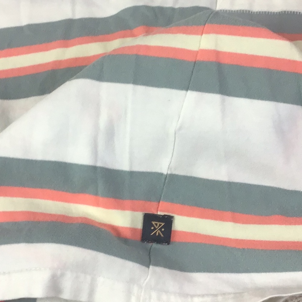Roark Men's One Eyed Jack Striped Cotton Knit Polo Shirt SIZE Medium - Picture 8 of 9